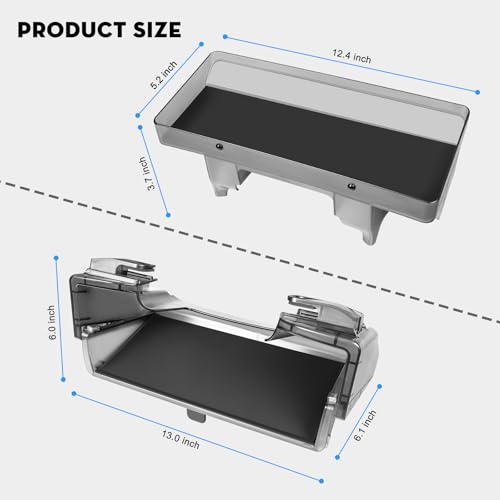 Under Screen Storage Organizer for 2026 New Model Y Juniper,[Retractable & Tool-Free] Under Screen Storage Box with Behind Screen Tissue Holder Compatible with Tesla 2025-2026 Model Y Juniper - size: 2025-2026 Model Y Juniper & 2024-2025 Model 3