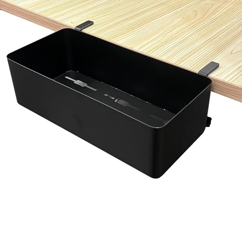 Desk Side Storage Hold Up To 11lbls Hanging Side Of Desk Organizer Clamp On Table Edge To Store Office Accessories, Gaming Devices, Cups For Office, Living Room, Dinning Room (Black) - color: Black