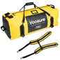 Airtight Zipper Waterproof Duffel Bag 110L- 700D PVC Dry Bag Extra Large Dry Bags with Straps&Handles for Camping Boating Kayaking Rafting Canoeing Gym Beach Car Roof Storage (Yellow) - color: Yellow