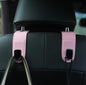 JEYODA Flexible PU Vehicle Storage Hanger, Universal Hidden Multifunctional Headrest Hooks for Purses, Bags and Car, Home (Pink) - color: Pink