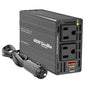 400W Car Power Inverter 12V to 110V AC｜24W+65W USB C, Laptop Charger | 65w Fast Charger,2 AC Output,Aluminum alloy casing - color: BLACK