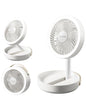 Gaiatop Foldable Small Desk Fan with LED Night Light, 6.8in Wireless 6000mAh Battery Powered Portable Fan USB Rechargeable, Bedroom Office Dorm Camping Travel Cruise Essentials, Gifts for Women Men - color: White