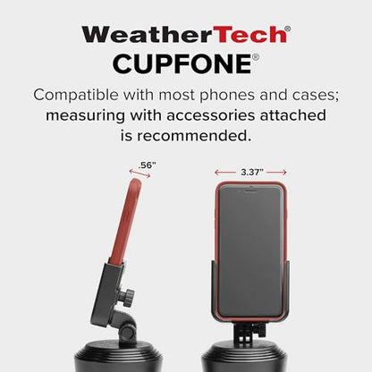 WeatherTech CupFone with Solid Billet Aluminum Knobs - Rose Gold, Adjustable Phone Holder for Smartphones, 360 Rotatable Base, Easy Charging Access - color: Rose Gold Billet Knobs, size: Regular