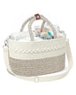 Baby Diaper Caddy Organizer With Handle, Cotton Rope Baby Shower Basket, Large Diaper Caddy with Shoulder Straps for Newborn Parents, Home and Car Travel, 14.5"x8.5"x7.5