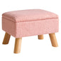 YMYNY Storage Ottoman,Small Foot Stool, 15.75"×11.81"×11.02" Pink,HBD042P | Teddy Velvet ,Sturdy Wood Legs, Foot Stool with Padded Seat, For Living Room Bedroom Couch Entryway - color: Pink