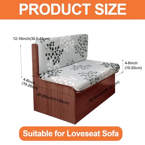 FUANGUI RV Dinette Cushion Covers Stretch Camper Seat Cover Booth Seats Replacement RV Washable Sofa Furniture Protector - color: A6