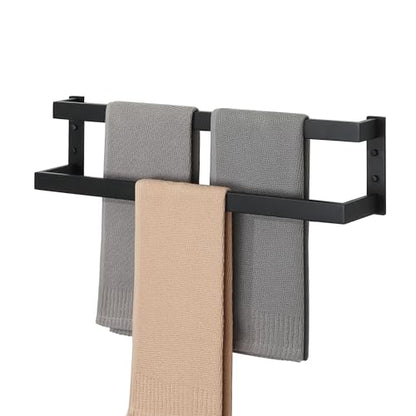 Alise Double Towel Bar, 24" Towel Racks for Bathroom Wall Mounted SUS304 Stainless Steel, Heavy Duty Bathroom Towel Holder, Quick Drying Towel Hanger, Matte Black - color: Matte Black, size: 24-inch