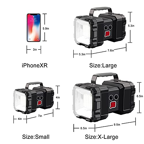 AlpsWolf Rechargeable Flashlight, LED Spotlight Flashlight 15000 Capacity 4000LM 20h Ultra-Long Standby Ultra Bright Flashlight Waterproof with USB Output as a Power Bank for Camping Accessories - size: Large