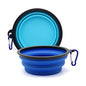 2-Pack Small Dog Travel Bowl, Collapsible Bowls for Dogs, Foldable Cat Water Bowl, Portable Pet Feeding Watering Traveling Dish (Light Blue & Dark Blue) - color: Light Blue & Dark Blue