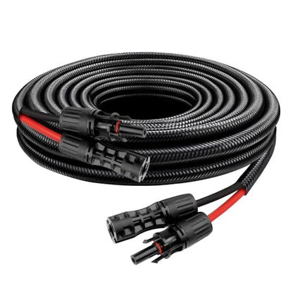 XRDS -RF Solar Cable 6FT, 8AWG Solar Extension Cable with Male & Female Solar Connectors, Flame-Retardant Protective Sleeving Solar Panel Cable, Weatherproof PV Wire for Solar Panel Connection - size: 8AWG 6FT