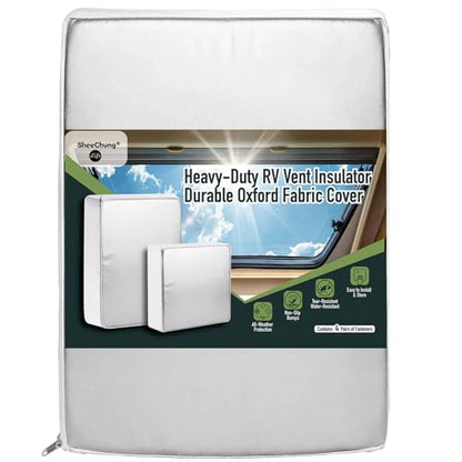 SheeChung RV Vent Insulator, 22″x14″x3″ RV Skylight Cover with Reflective Surface | Energy Saving & Reduce Heat Transfer | Skylight Shade Universal for Camper Trailer Vent - 1 Pack - size: 22 x 14 Oxford