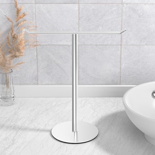 Towel Rack T-Shape Hand Towel Holder for Bathroom,Headband Holder Organizer and Bathroom Towel Racks,Kitchen Towel Rack Silver Hand Towel Holder - color: Brushed Nickel