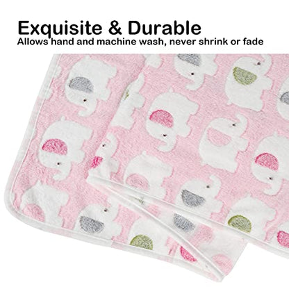 Dono 1 Pack 3 Dog Blankets, Soft Fluffy Fleece Pet Blanket Warm Sleep Mat Paw Print Design Puppy Kitten Throw Blanket Doggy Mat, Blanket for Dogs - color: Pink/Blue/Yellow, size: Medium(30*20")