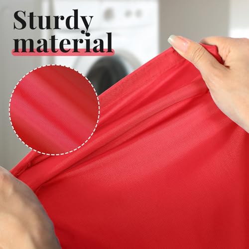 Woanger 12 Pack 28 x 45 Inch Extra Large Laundry Bags Bulk Washable Travel Laundry Bag with Drawstring Closure Large Dirty Clothes Organizer for College Dorm Home Hotel Camping(Red) - color: Red