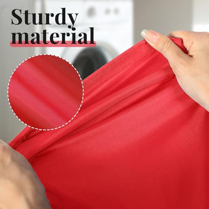 Woanger 12 Pack 28 x 45 Inch Extra Large Laundry Bags Bulk Washable Travel Laundry Bag with Drawstring Closure Large Dirty Clothes Organizer for College Dorm Home Hotel Camping(Red) - color: Red