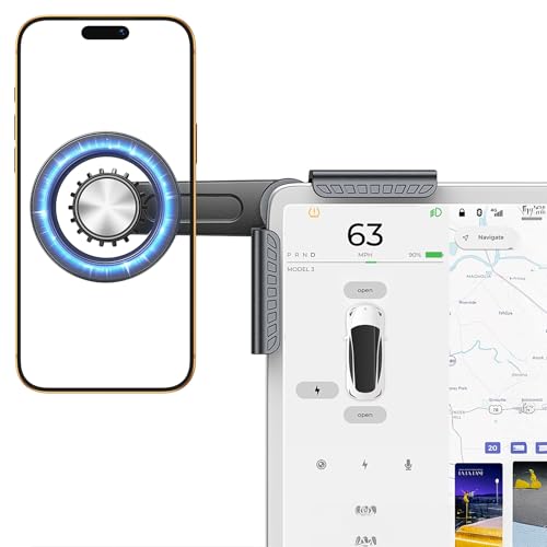 for Magsafe Car Mount, Tesla Phone Mount for Car【20 Strong Magnets】Magnetic Phone Holder for Car Tesla Phone Holder Model Y/3/S/X Accessories, No Glue Required, for iPhone 17 Pro Max 16 15 14