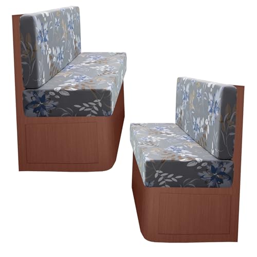 FUANGUI RV Dinette Cushion Covers - Stretch Camper Cushion Booth Seats Replacement - Washable Sofa Furniture Protector (A3, 2 Bench & 2 Backrest Covers) - color: A3