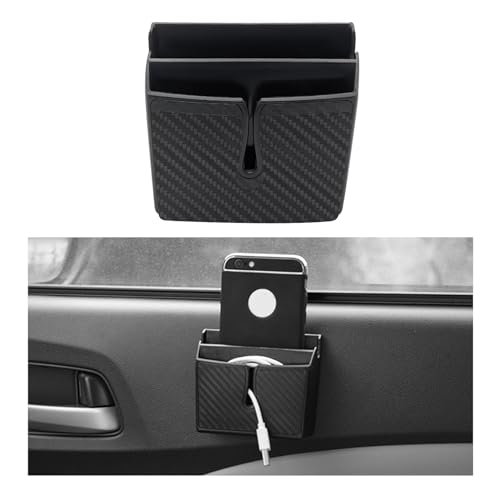 Dickno Multifunctional Car Storage Box - Carbon Fiber Cell Phone Holder, Auto Dashboard Pocket Organizer, Vehicle Interior Accessories for Storing Phone, Key, Coin - color: Small