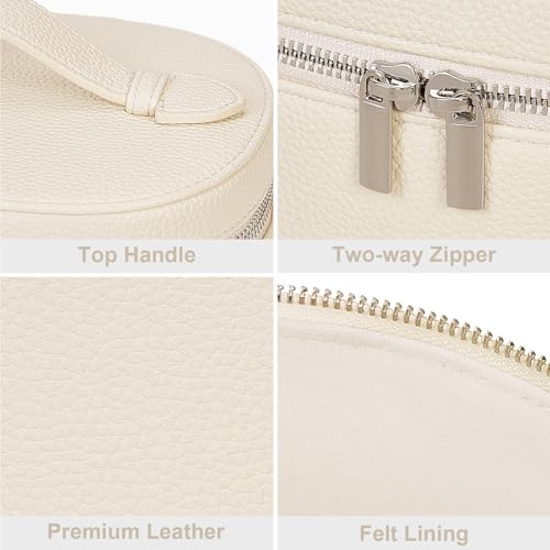 YFGBCX Makeup Bag Vanity Case with Removable Divider Travel Toiletry Bag Portable Cosmetic Bag Makeup Organizer Case - color: Beige