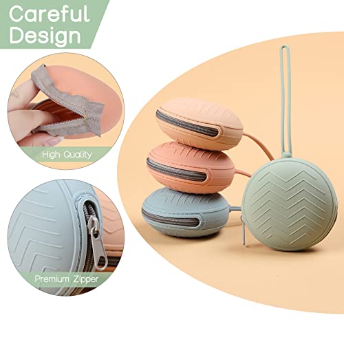 2 Pack Silicone Pacifier Holder Case, BPA-Free Silicone Pacifier Pouches for Baby Boys & Girls, Portable Case (Sage/Clay) - color: Sage,Clay