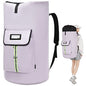 laundry bag backpack,extra-large heavy duty laundry bags,laundry backpack for college students,drawstring closure (Light purple laundry bag backpack) - color: Light Purple Laundry Bag Backpack