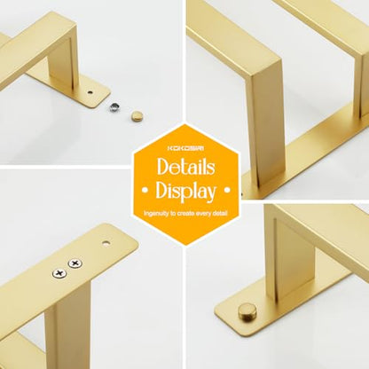 KOKOSIRI Bath Towel Bars Bathroom 2-Tiers Ladder Brushed Gold Towel Rails 24 Inches Towel Holders Wall Mounted Towels Shelves Rack Stainless Steel, B5008BG-L24 - color: Brushed Gold, size: 24-Inch