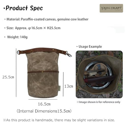 Camping Cookware Storage Bag, Canvas Camp Kitchen Organizer for Cooking Utensils, Pots, Pans & Mess Kit – Heavy-Duty Water-Resistant Outdoor Storage Case M - size: M