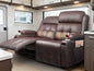 Reclining Loveseat, 55.1" RV PU Leather Wall Hugger Recliner Love Seats Sofa with Charging Station, Removable Armrest, Cup Holder, Double Recliners Couch, Manual Love Seat for Living Room - color: Copper Brown, size: Hera - Loveseat