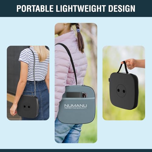 NUMANU 2026 Upgraded Collapsible Stool & 3IN1 Cushioned Carry Bag, Max 620lbs, 18" Height Adjustable Portable Stool Retractable Telescoping Seat, Foldable Camping Stool for Adults or Footrest (Square) - size: Square (Stool & 3IN1 Carry Bag)
