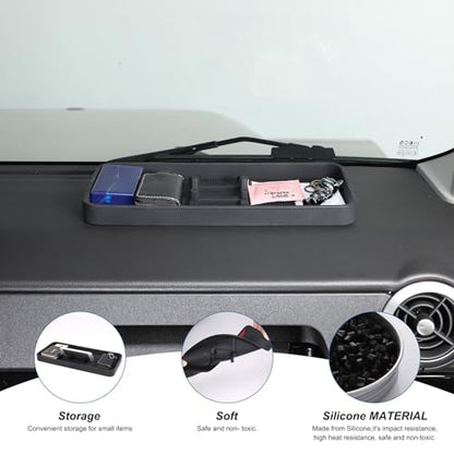 Center Console Dash Storage Tray Compatible with Ineos Grenadier 2020-2024 Accessories Non-Slip Dashboard Tray Dash Storage Box Console Tray Phone Key Organizer Container (12inch* 5.5inch) - size: Large