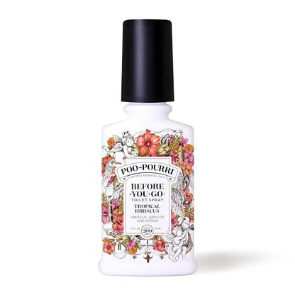 Poo-Pourri Before-You-Go Toilet Spray, Tropical Hibiscus, 4 Fl Oz - Hibiscus, Apricot and Citrus - size: 4 Fl Oz (Pack of 1)