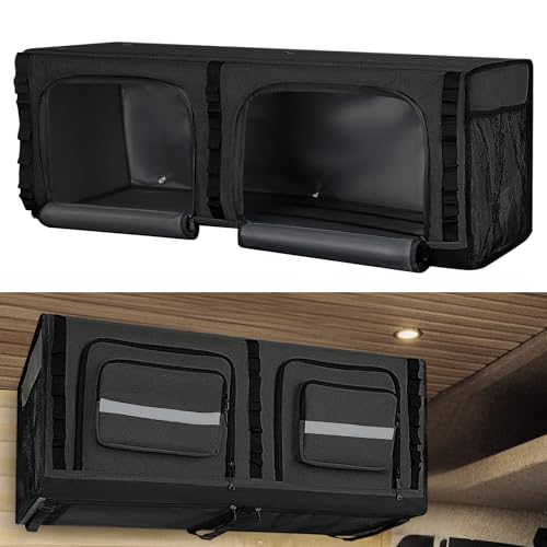 36" RV Overhead Soft-Sided Storage Cabinet, RV Organizer Storage Cabinet Compatible with Mercedes-Benz Sprinter, Ford Transit & RAM Promaster Vans, Black - color: Black, size: 36 Inch