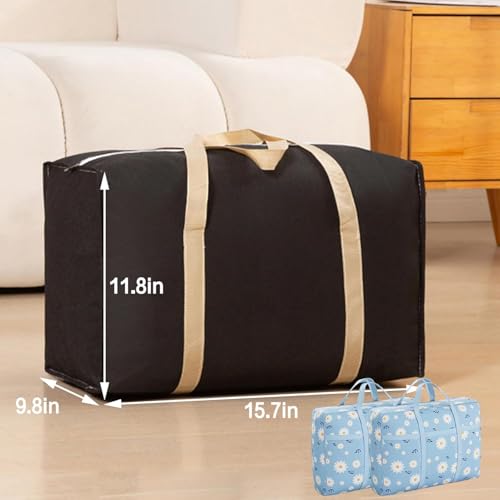 1 PCS Waterproof Space Saving Organizer,Durable nonwovens Fabric Moving Tote for Comforter Quilt and Bedspread - color: blue