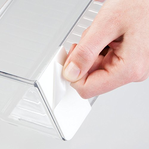 iDesign Adhesive Organizer Bin, Clear | Damage-Free Hanging, For Kitchen, Bathroom, or Office - style: Pack of 1