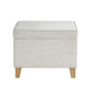 HomePop 24" Medium Storage Ottoman - Cream Chevron Woven - color: Cream Chevron Woven