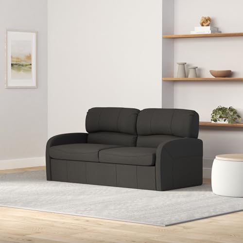 RecPro 70" RV Jack Knife Sofa w/Arms | RV Sleeper Sofa | RV Couch | RV Living Room (Slideout) | Camper Furniture (Fossil) - color: Fossil