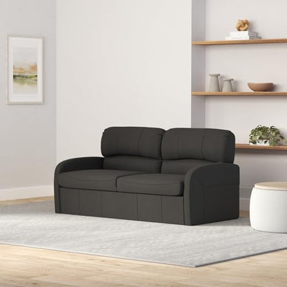 RecPro 70" RV Jack Knife Sofa w/Arms | RV Sleeper Sofa | RV Couch | RV Living Room (Slideout) | Camper Furniture (Fossil) - color: Fossil