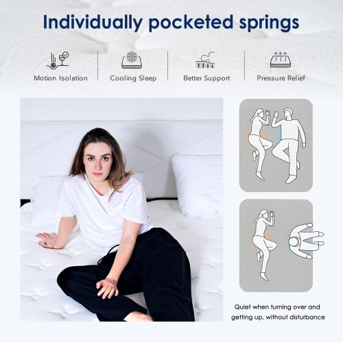 10 Inch King Mattress, King Size Mattress in a Box, Modern New Memory Foam Hybrid Mattresses, Pillow Top Bed Matress with Breathable Comfortable for Sleep, RV Medium Firm for Lumbar - size: King