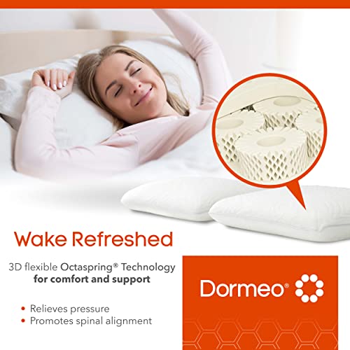 Dormeo True Evolution 4" Ultra-Slim Profile Bed Pillow – Breathable Airflow Design for Cool, Fresh Sleep, Ideal for Stomach and Back Sleepers