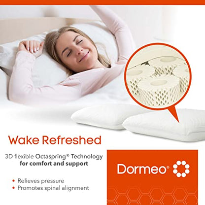 Dormeo True Evolution 4" Ultra-Slim Profile Bed Pillow – Breathable Airflow Design for Cool, Fresh Sleep, Ideal for Stomach and Back Sleepers