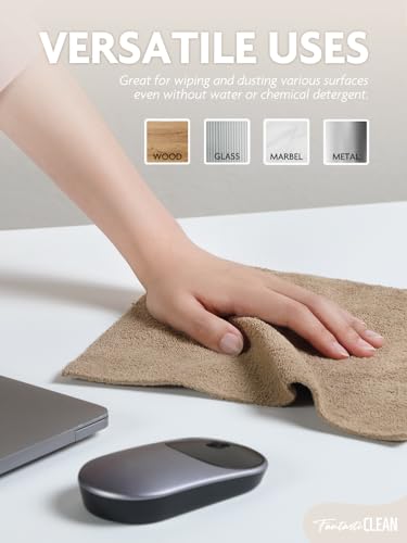 Fantasticlean Kitchen Towels - 80 Sheets - Reusable Washable Dishcloth Rolls, Super Absorbent, Premium Microfiber Cleaning Cloths, 10'' by 10'' (Pink,Grayish,Beige,Tan) - color: Pink,grayish,beige,tan