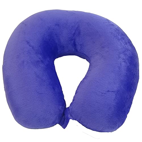 Wolf Essentials Adult Cozy Soft Microfiber Neck Pillow for Travel – Compact, Machine Washable - Perfect for Airplane, Car, or Home Use - Filled and Finished in The USA – Purple - color: Purple, size: Adult (Pack of 1)