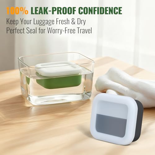 AIMAIAIMAI Shampoo Bar Travel Case Compatible with Kitsch, Leakproof Silicone Small Travel Soap Case with Draining Pad, Portable Soap Container for Gym & Camping, 1 Pack (Black) - color: Black