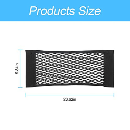 Mesh Cargo Net for Car, Universal Stretchable Trunk Storage Net Wall Sticker Organizer Elastic Pouch Bag for Cars, SUV, Home, Auto Interior Accessories (Large) - size: Large