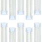 10 Pack 8FT LED Shop Lights Work Garage Light, T8 100W 19200LM 6000K Daylight, Linkable Plug & Play Energy-Saving Commercial Bay Lighting Warehouse Basement (V2) - size: V2-8FT-10PCS
