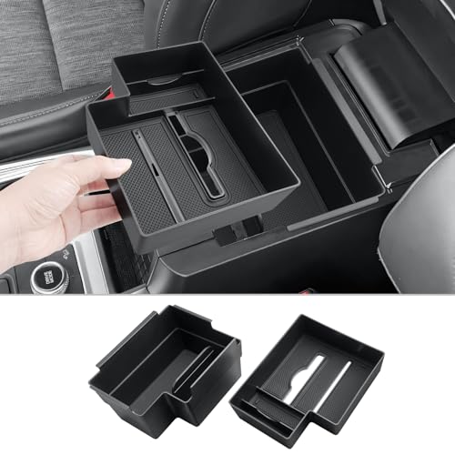 CDEFG 2PCS for 2025 Ford Explorer Center Console Organizer Compatible with 2020-2025 Ford Explorer Accessories 2025 Explorer Middle Console Organizer Armrest Storage Box - color: 2PCS for 2025 explorer