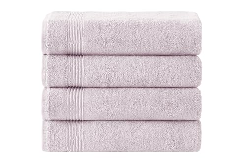 Ozdilek 4-Piece Bath Towels, 27x54, 100% Turkish Cotton, Luxury Quick Dry, Extra Large, Fade-Resistant, Eco-Friendly, Spa Towel, Comfortable (Mauve Pink) - color: Mauve Pink