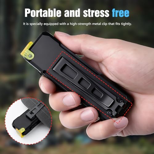 EDC Rechargeable Flat Flashlight 1000 Lumens White LED/UV/RGB Ambient Signaling Flashlights, Magnetic Clip on Pocket Light for Outdoors, Emergency, Working (1, Black, Compact) - color: Black