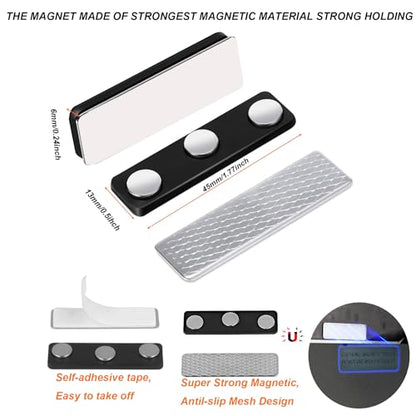 16 Pack Magnetic Curtain Closure for Blackout Blind Accessory, Window Blinds, Name Badge Holders with Adhesive, Curtain Magnet with Super Strong Magnets for Blackout Curtains - size: 16 pairs