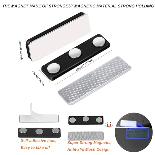 20 Pack Magnetic Curtain Closure with Adhesive for Blackout Blind Accessory, Window Blinds, Name Badge Holders, Curtain Magnet with Super Strong Magnets for Blackout Curtains (20 Pairs) - size: 20 pairs